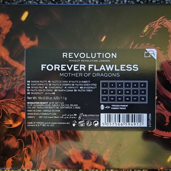 Makeup Revolution Forever Flawless GOT Mother of Dragons Eyeshadow Palette - Picture 2 of 3